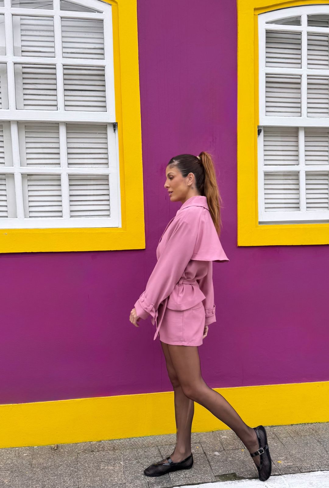 Mini Short Leandra - Rosa chá - Imagem 10